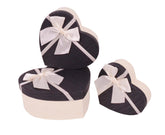 Set 3 cutii tip inima mica in doua culori